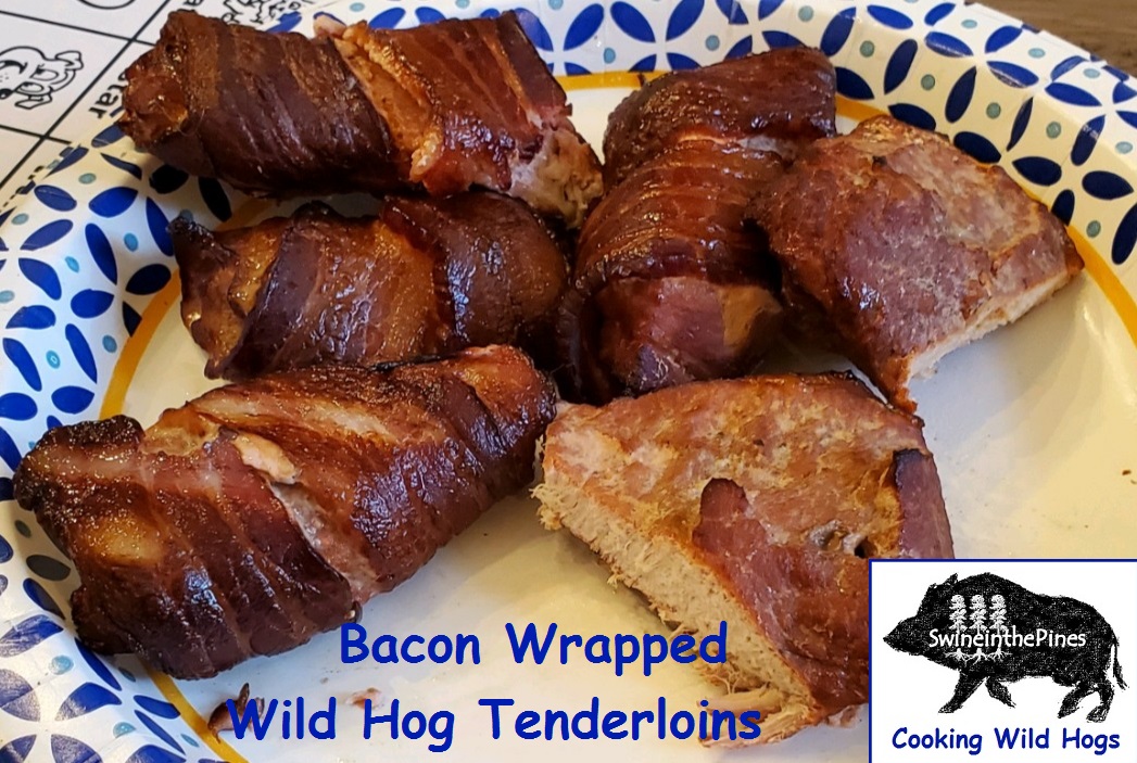 Bacon Wrapped Wild Hog Tenderloins