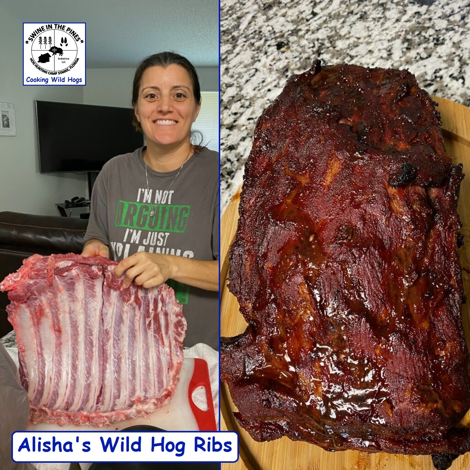Alisha's Wild Hog Ribs