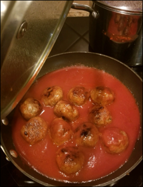 Josh made some meatballs with his ground wild hog sausage and his wife loved it!