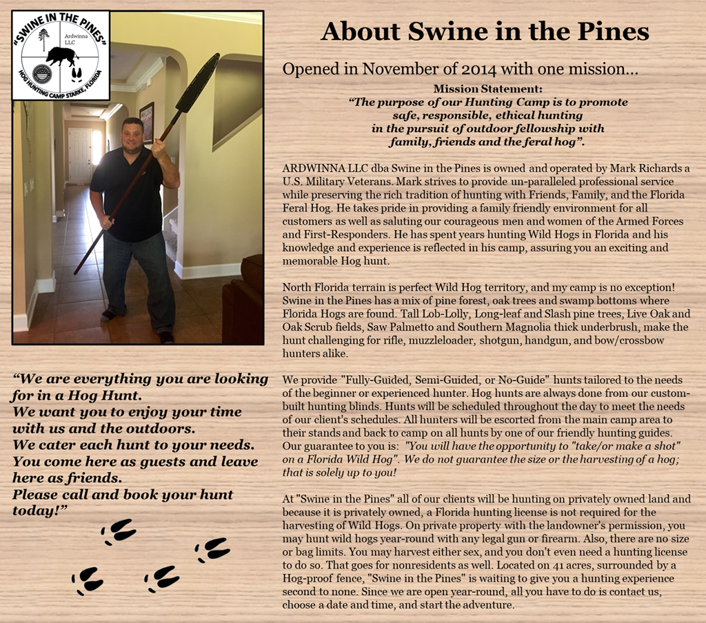 About Us - Swine In The Pines