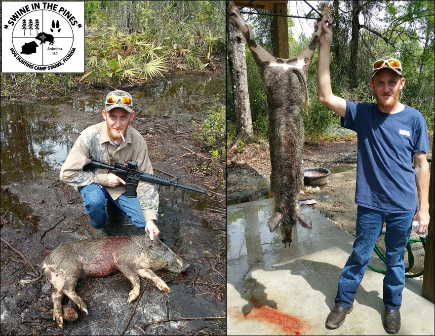 Brian Cremer harvested his Wild Hog at Swine In The Pines Hog Hunting Camp