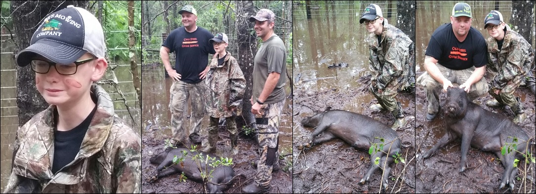 Cooper's 150lb Wild Boar taken at Swine In The Pines in Starke, Florida
