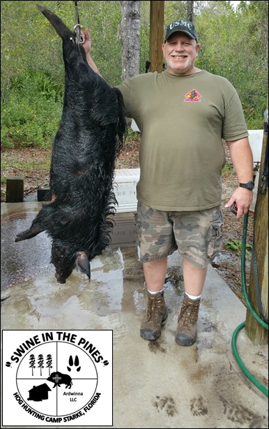 Dave's 120lb sow will fill the freezer nicely taken at Swine In The Pines - North Florida Hog Hunting Camp