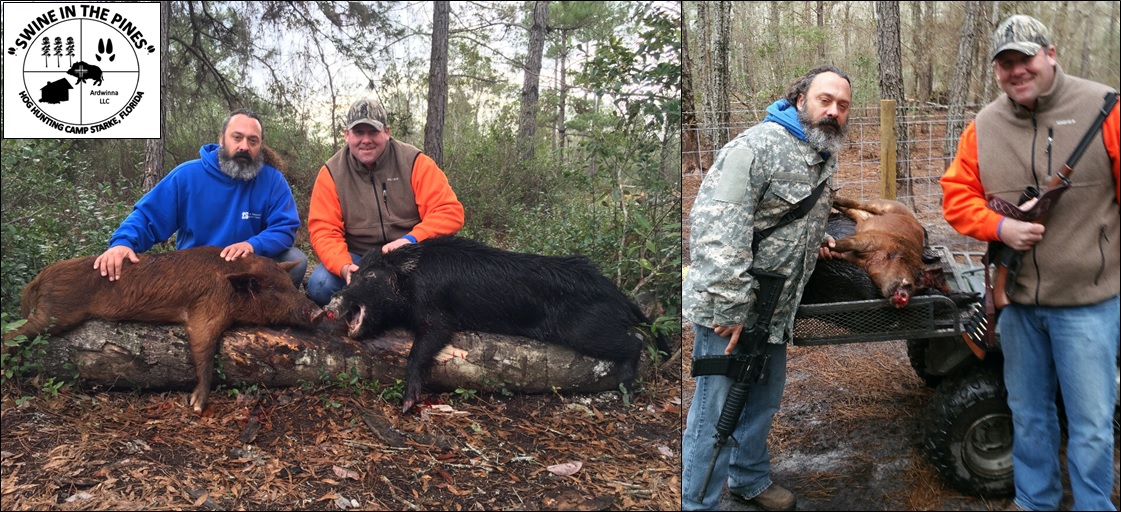 Jason and Frank took these Piney Woods Rooters in Swine In The Pines Hog Hunting Camp