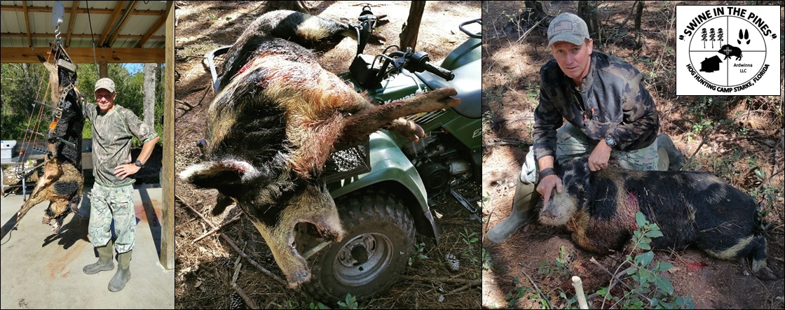 Kevin took this great 188lb Wild Boar at Swine In The Pines