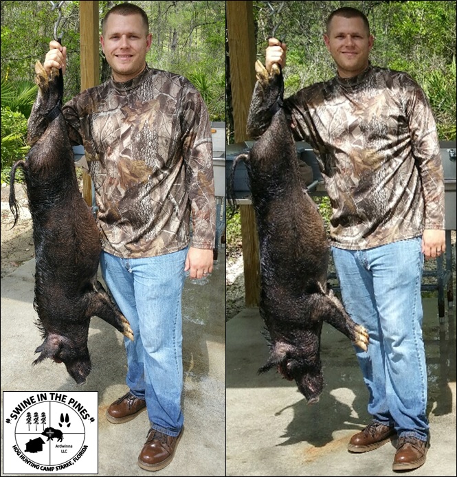Matthew McDonald droped his Piney Woods Rooter on a Guided Hunt at Swine In The Pines