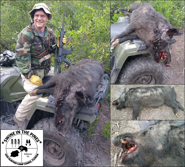 Pat took this 170lb Wild Boar while Hunting at Swine In The Pines