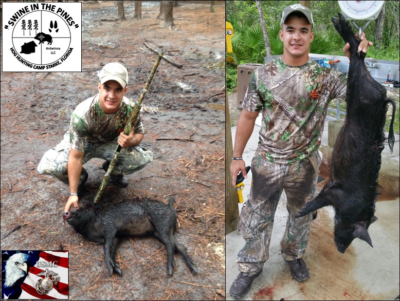SGT Dina ambushed this Wild Pig at Swine In The Pines in Northeast Florida