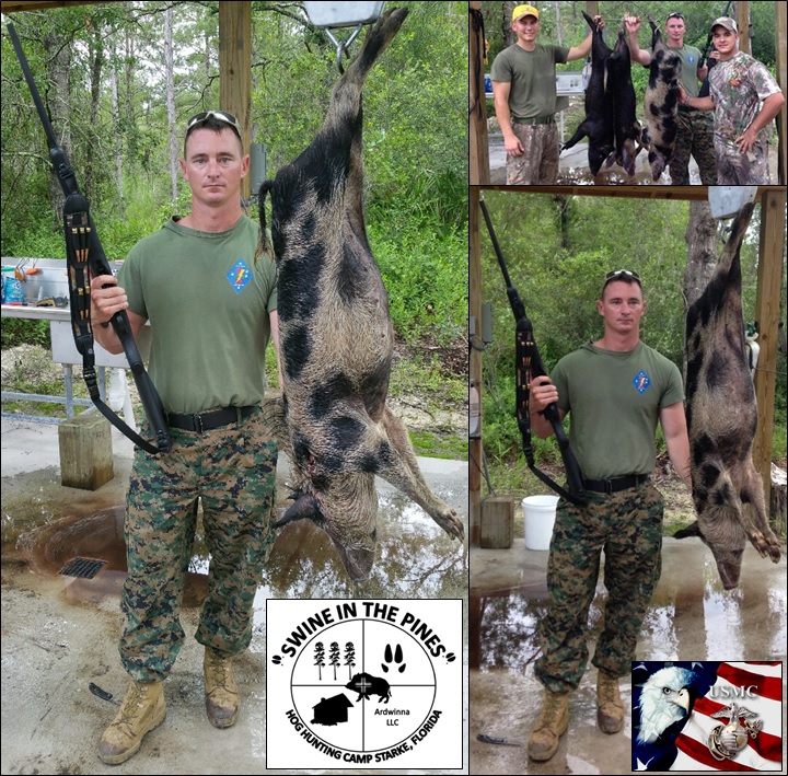 SGT Joseph took this Wild Hog in Starke, Florida at Swine In The Pines