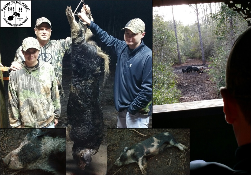 Tim, Darren, and Justin Cotton Hunting Wild Boar at Swine In The Pines Hog Hunting Camp