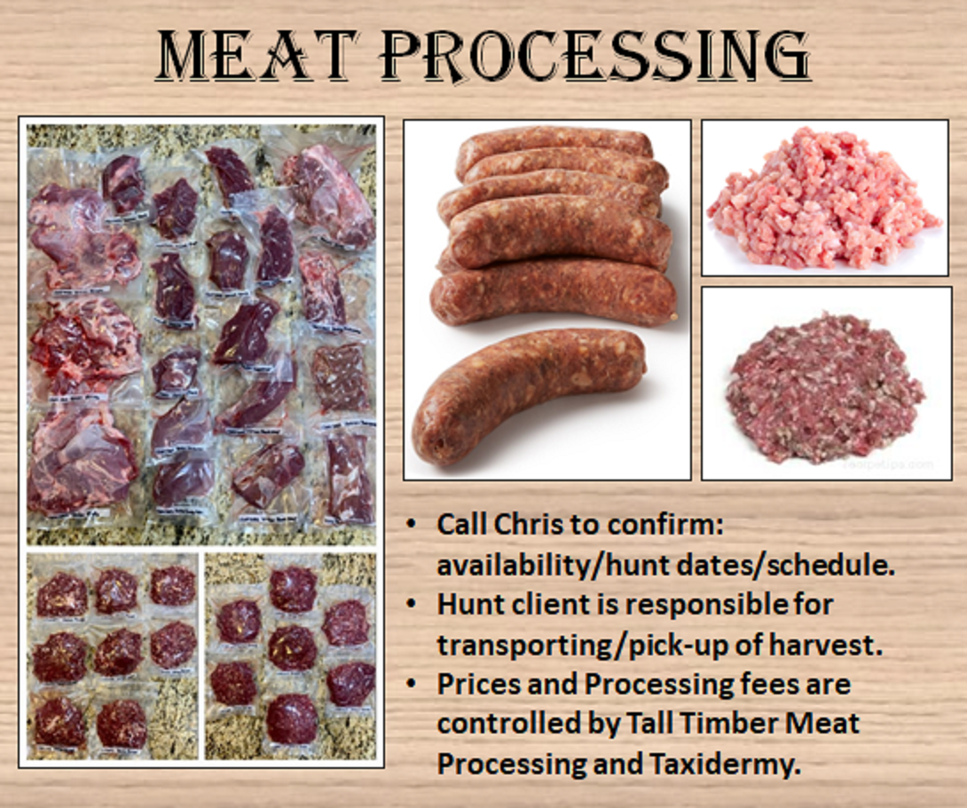 Tall Timber Meat Processing & Taxidermy